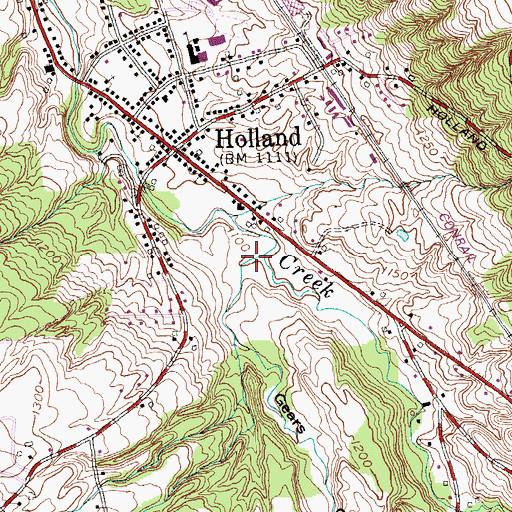 Topographic Map of Gears Gulf, NY