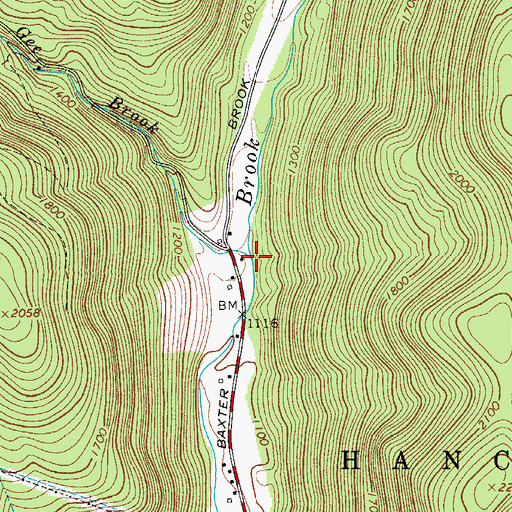 Topographic Map of Gee Brook, NY