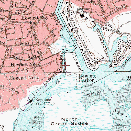 Topographic Map of Georges Creek, NY
