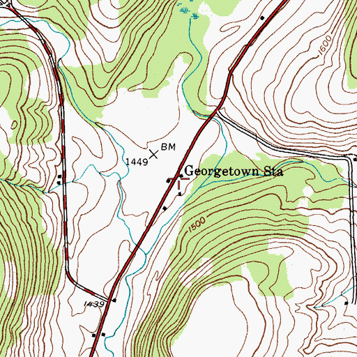 Topographic Map of Georgetown Station, NY