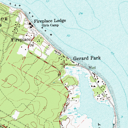 Topographic Map of Gerard Park, NY