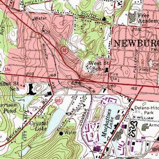 Topographic Map of Gidneytown Creek, NY