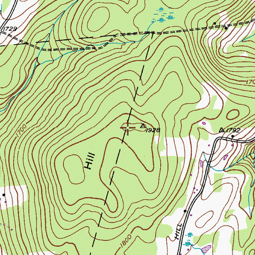 Topographic Map of Gifford Hill, NY