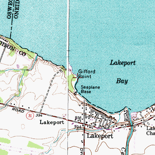 Topographic Map of Gifford Point, NY