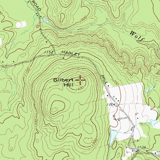 Topographic Map of Gilbert Hill, NY