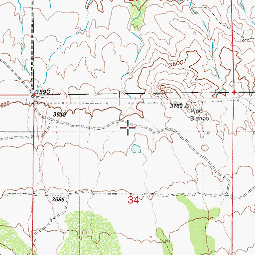 Topographic Map of Pio Blanco Ranch, AZ