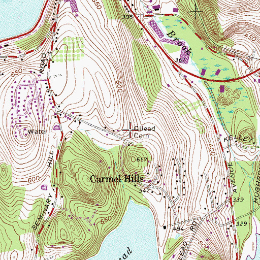 Topographic Map of Gilead Cemetery, NY