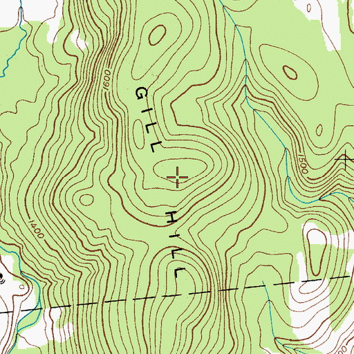 Topographic Map of Gill Hill, NY