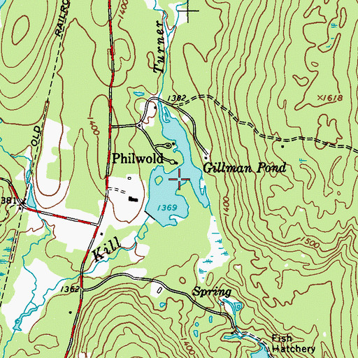 Topographic Map of Gillman Pond, NY