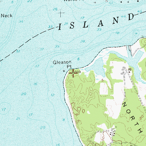 Topographic Map of Gleason Point, NY