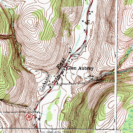 Topographic Map of Glen Aubrey, NY