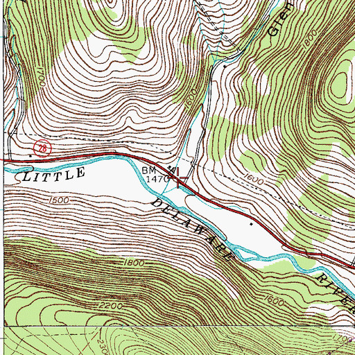 Topographic Map of Glen Burnie, NY