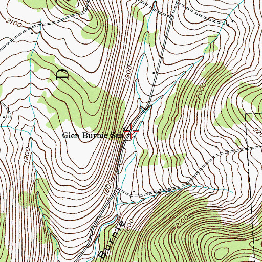 Topographic Map of Glen Burnie School, NY