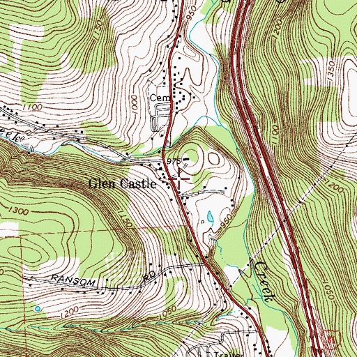 Topographic Map of Glen Castle, NY