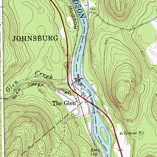 Topographic Map of Glen Creek, NY