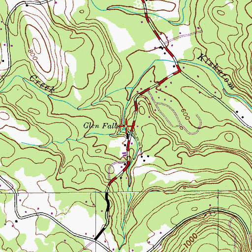 Topographic Map of Glen Falls, NY