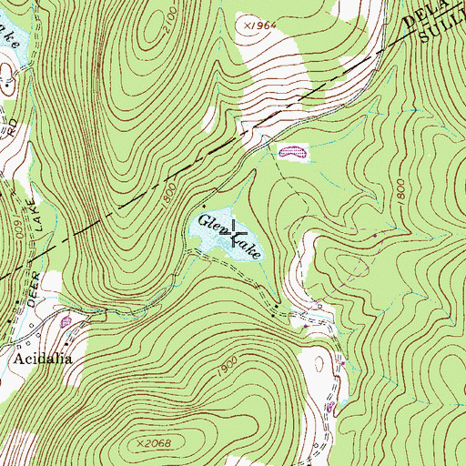 Topographic Map of Glen Lake, NY