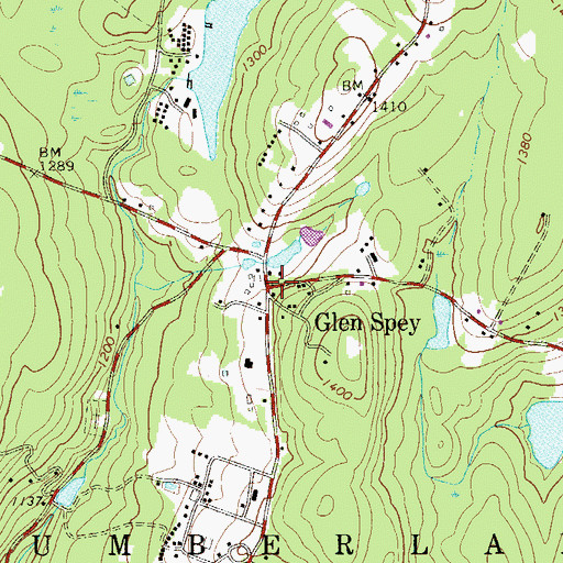 Topographic Map of Glen Spey, NY