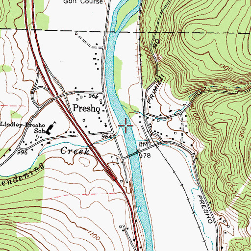 Topographic Map of Glendening Creek, NY
