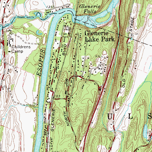 Topographic Map of Glenerie Lake Park, NY