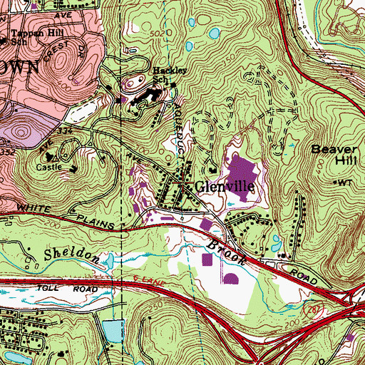 Topographic Map of Glenville, NY