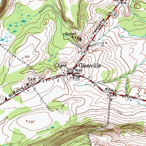 Topographic Map of Glenville, NY