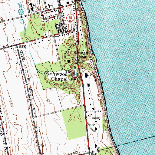 Topographic Map of Glenwood Chapel, NY