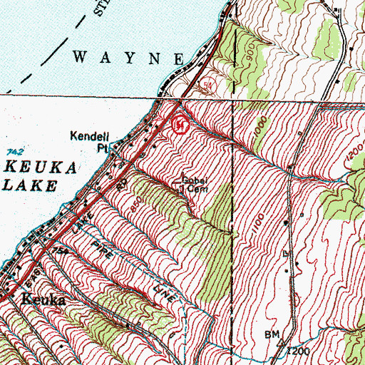 Topographic Map of Gobel Cemetery, NY