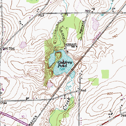 Topographic Map of Godfrey Pond, NY