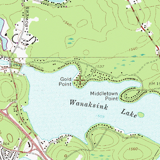 Topographic Map of Gold Point, NY