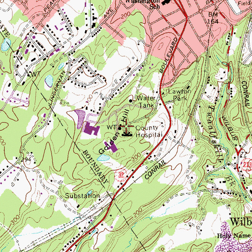 Topographic Map of Golden Hill, NY