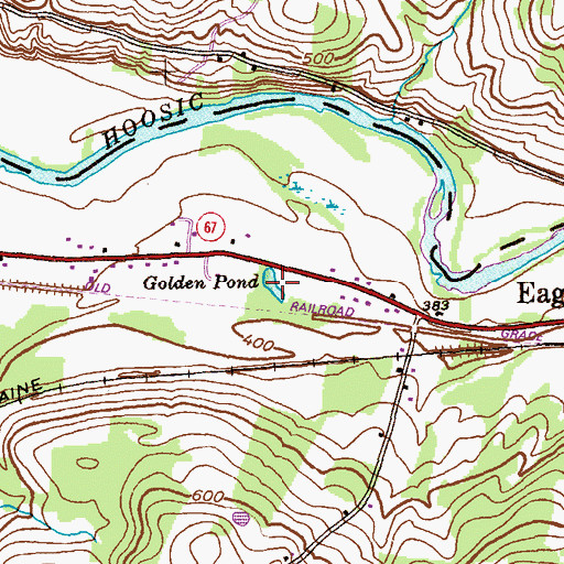Topographic Map of Golden Pond, NY