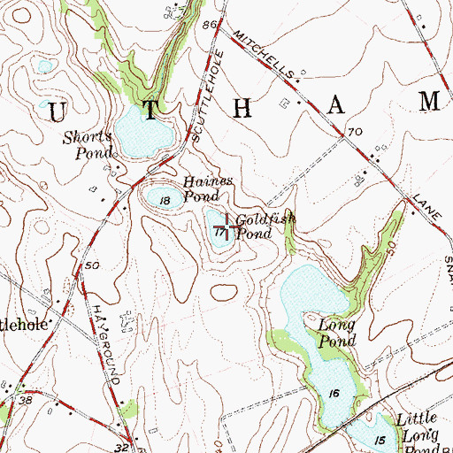 Topographic Map of Goldfish Pond, NY