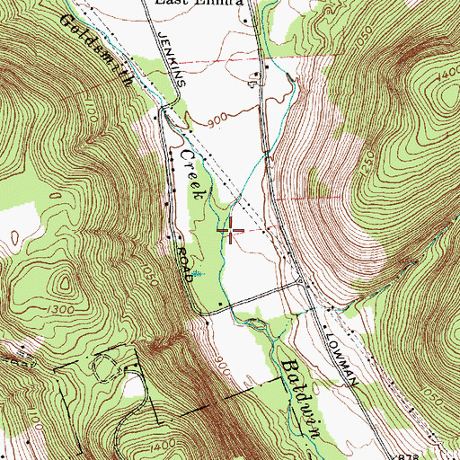 Topographic Map of Goldsmith Creek, NY
