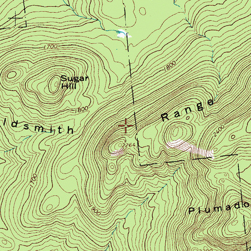 Topographic Map of Goldsmith Range, NY