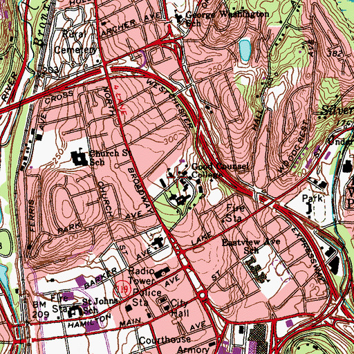 Topographic Map of Good Counsel College (historical), NY