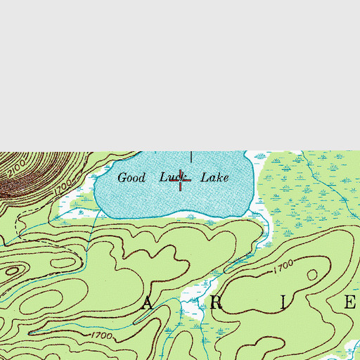 Topographic Map of Good Luck Lake, NY
