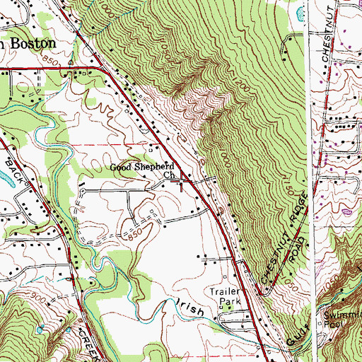 Topographic Map of Good Shepherd Lutheran Church, NY
