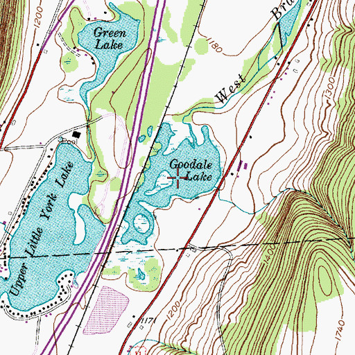Topographic Map of Goodale Lake, NY