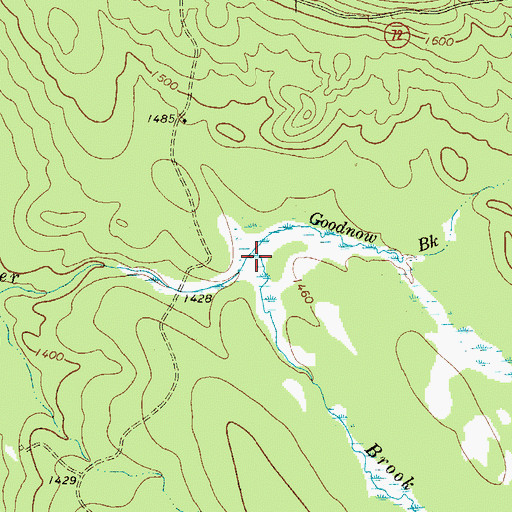 Topographic Map of Goodnow Brook, NY