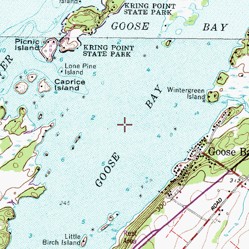 Topographic Map of Goose Bay, NY