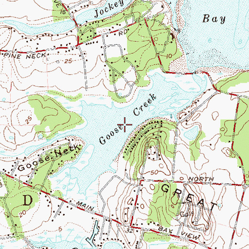 Topographic Map of Goose Creek, NY