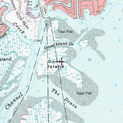 Topographic Map of Goose Island, NY