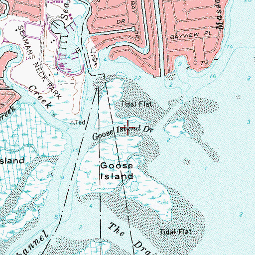 Topographic Map of Goose Island Drain, NY