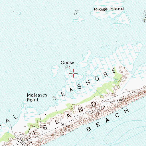 Topographic Map of Goose Point, NY