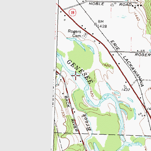 Topographic Map of Gordon Brook, NY
