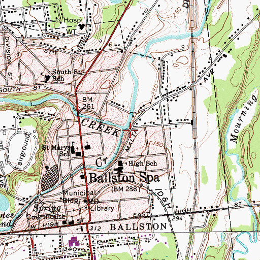 Topographic Map of Gordon Creek, NY