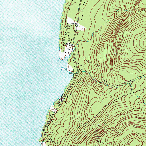 Topographic Map of Gordons Creek, NY