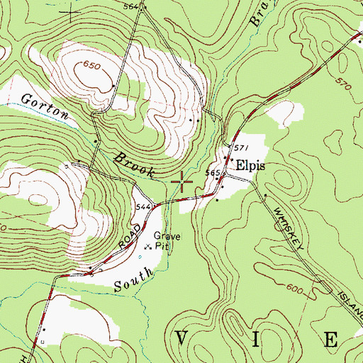 Topographic Map of Gorton Brook, NY
