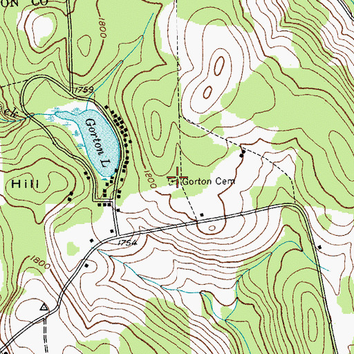 Topographic Map of Gorton Cemetery, NY